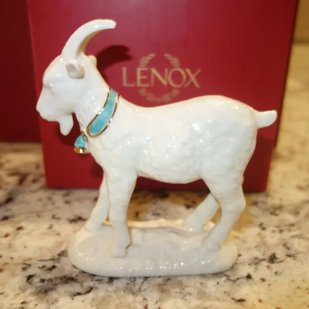 NEW Lenox First Blessing Nativity Goat Porcelain Figurine In Box W/ COA